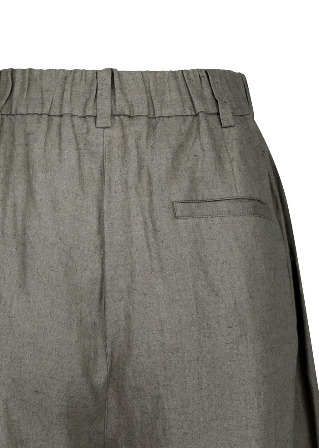 linen two tuck wide pants, khaki