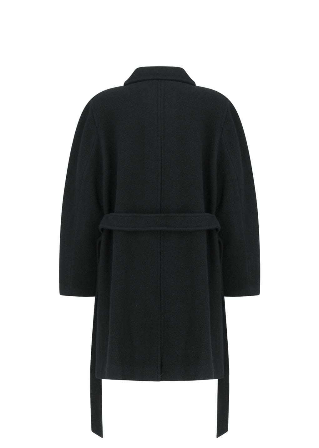 mens raglan coat, black