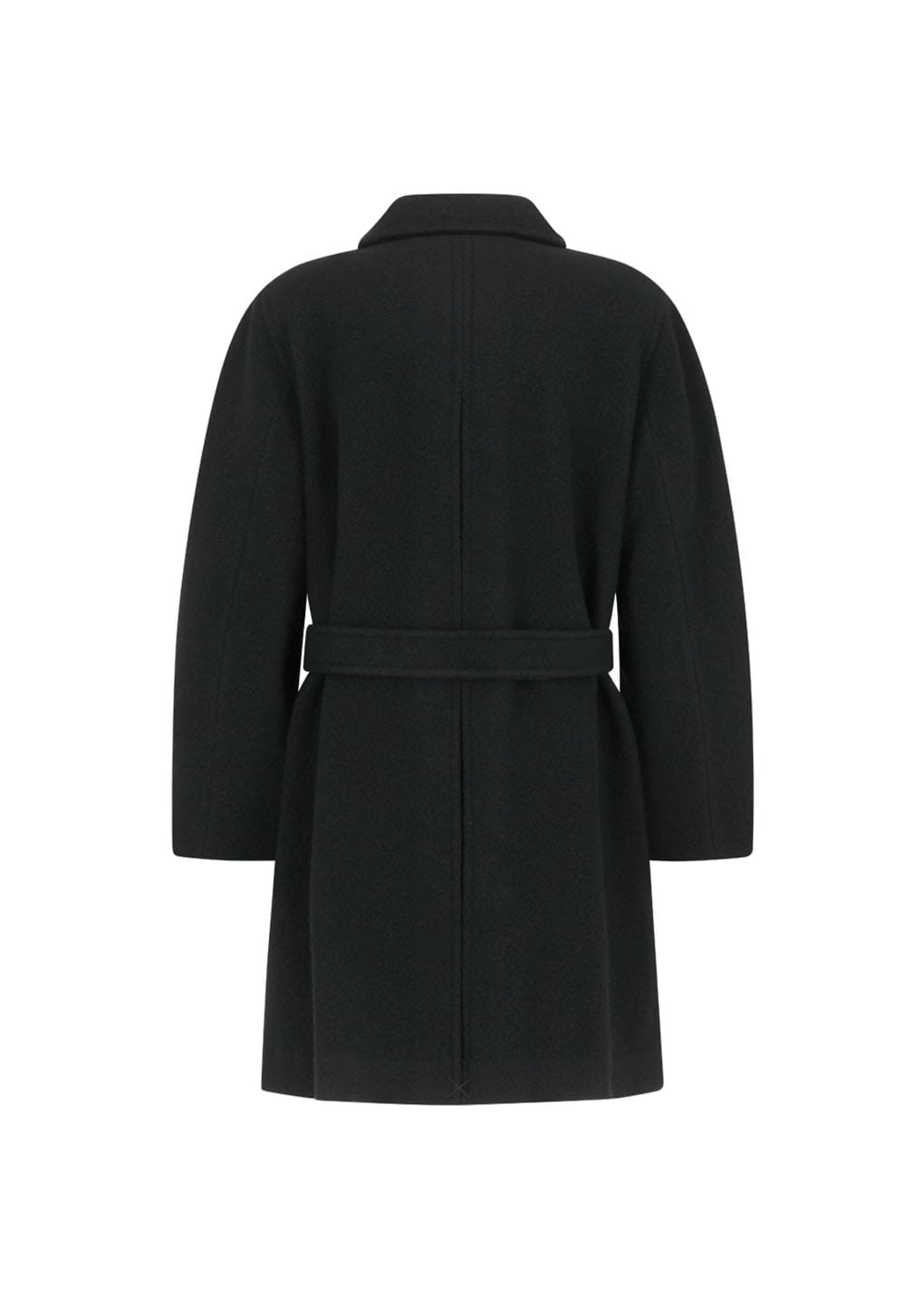 mens raglan coat, black