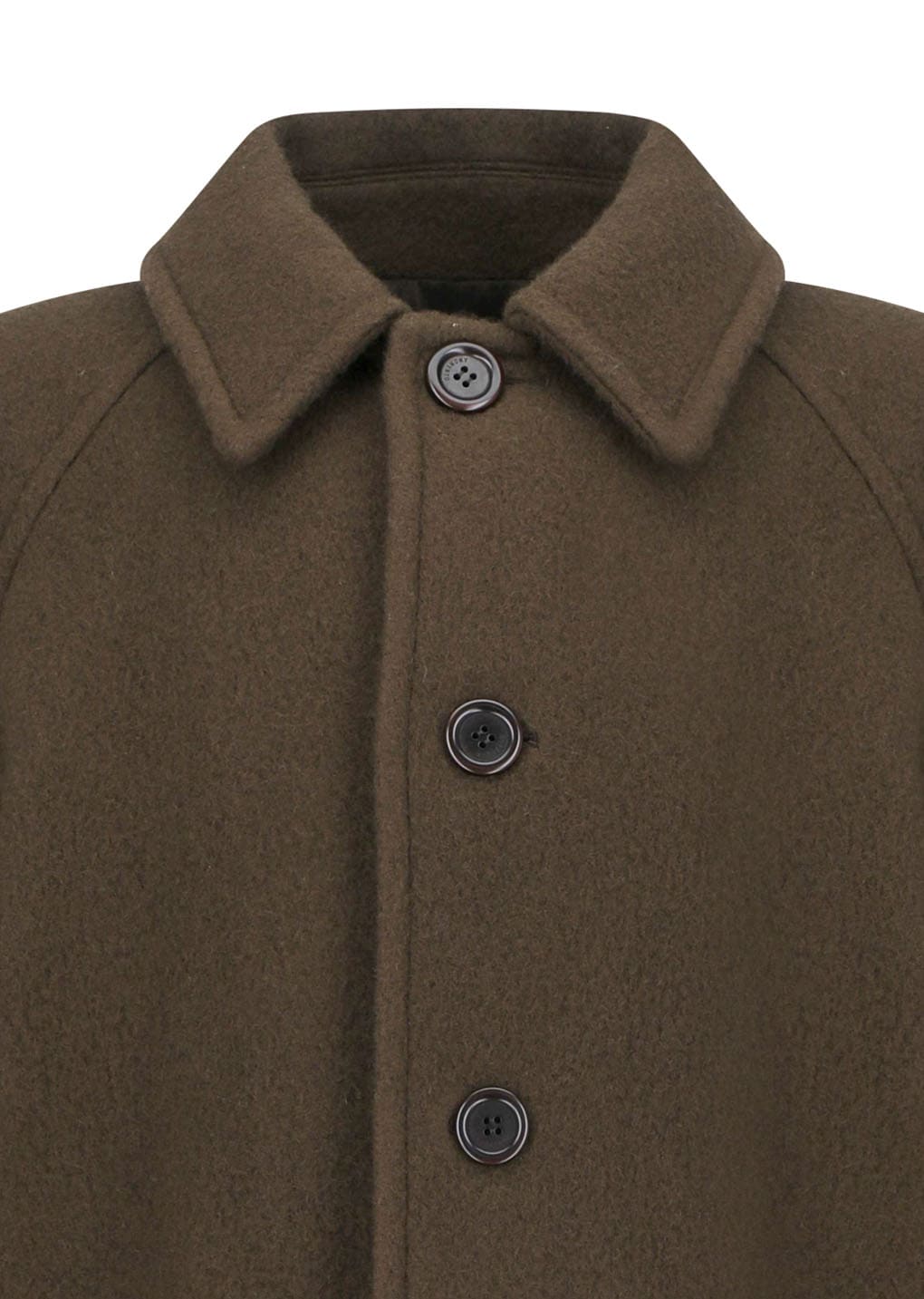 mens raglan coat, brown