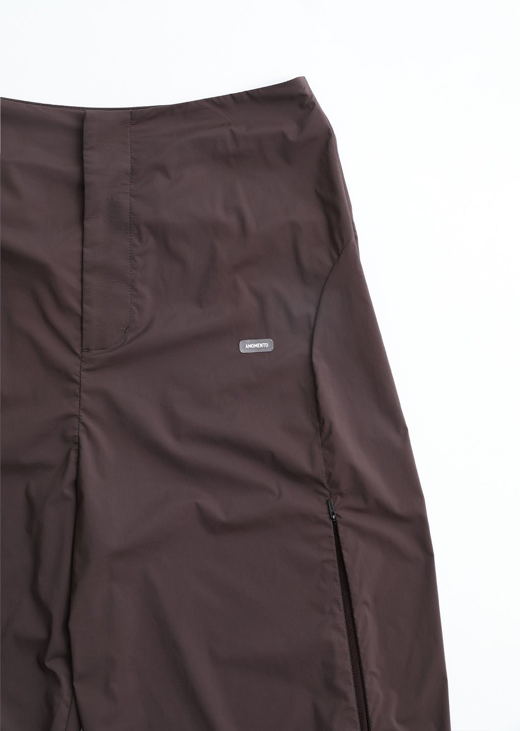 men's side vent pants, brown