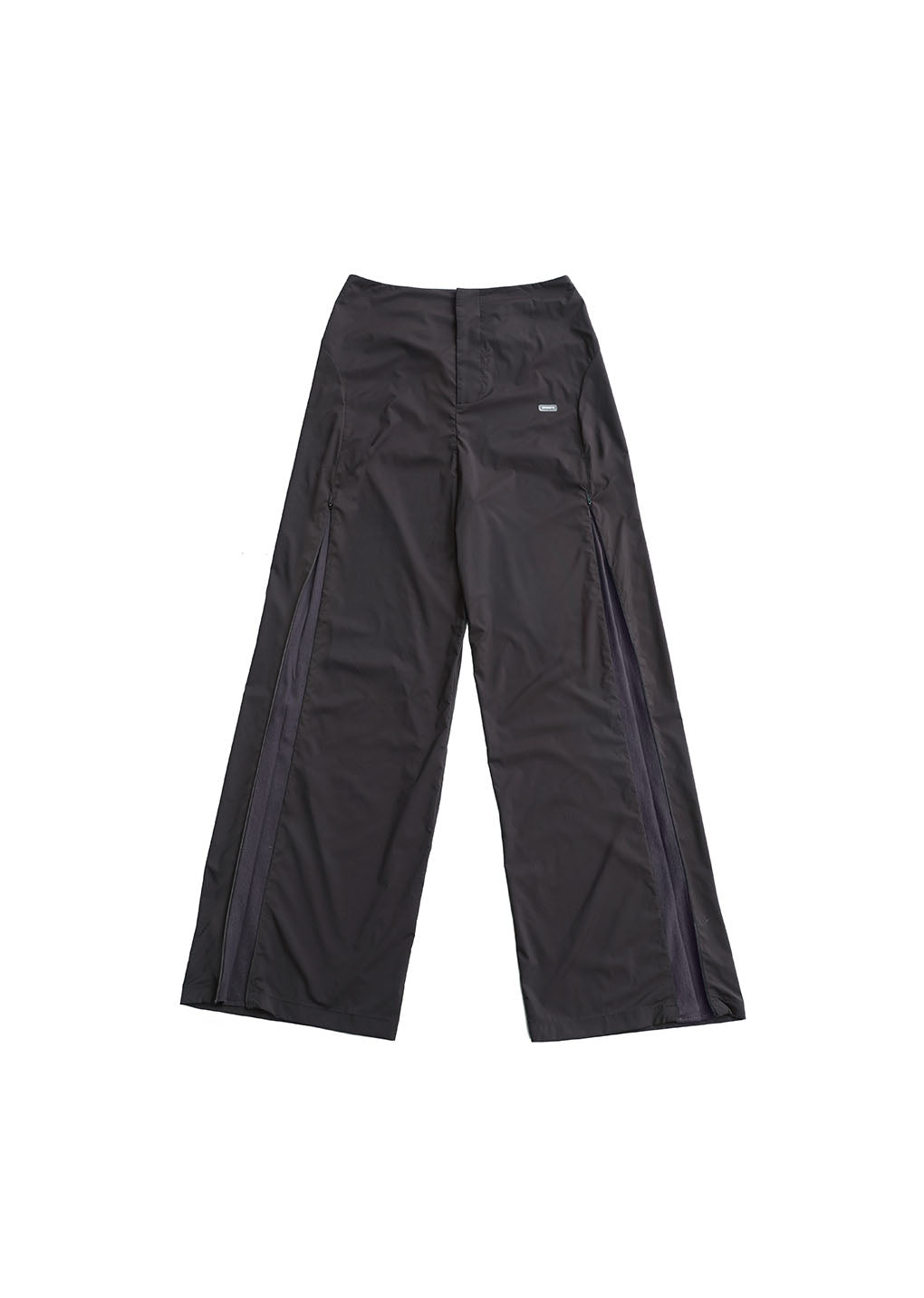 men's side vent pants, charcoal