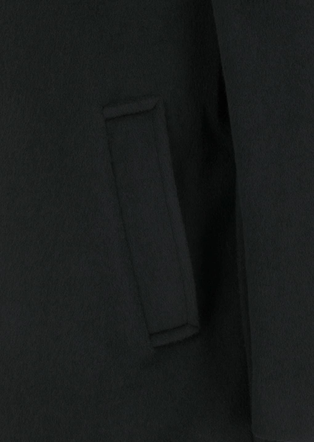 mens single breasted long coat, black