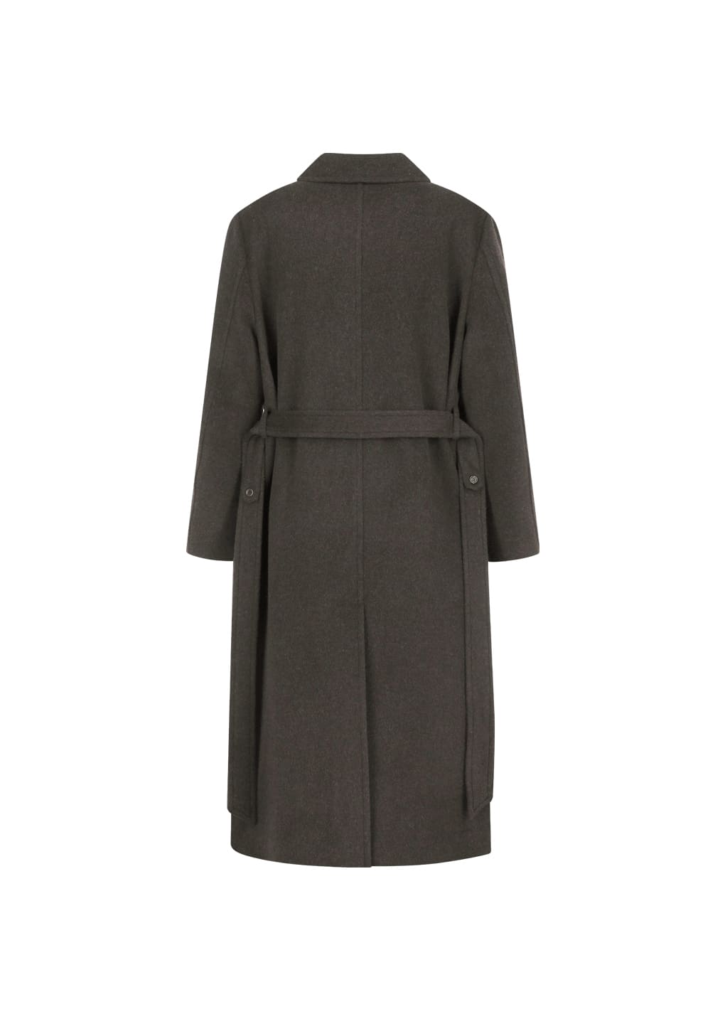 mens single breasted long coat, dark brown