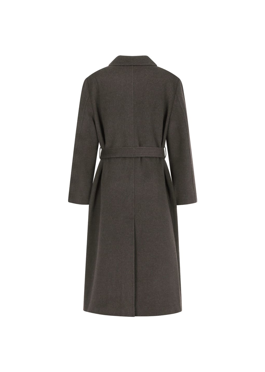mens single breasted long coat, dark brown