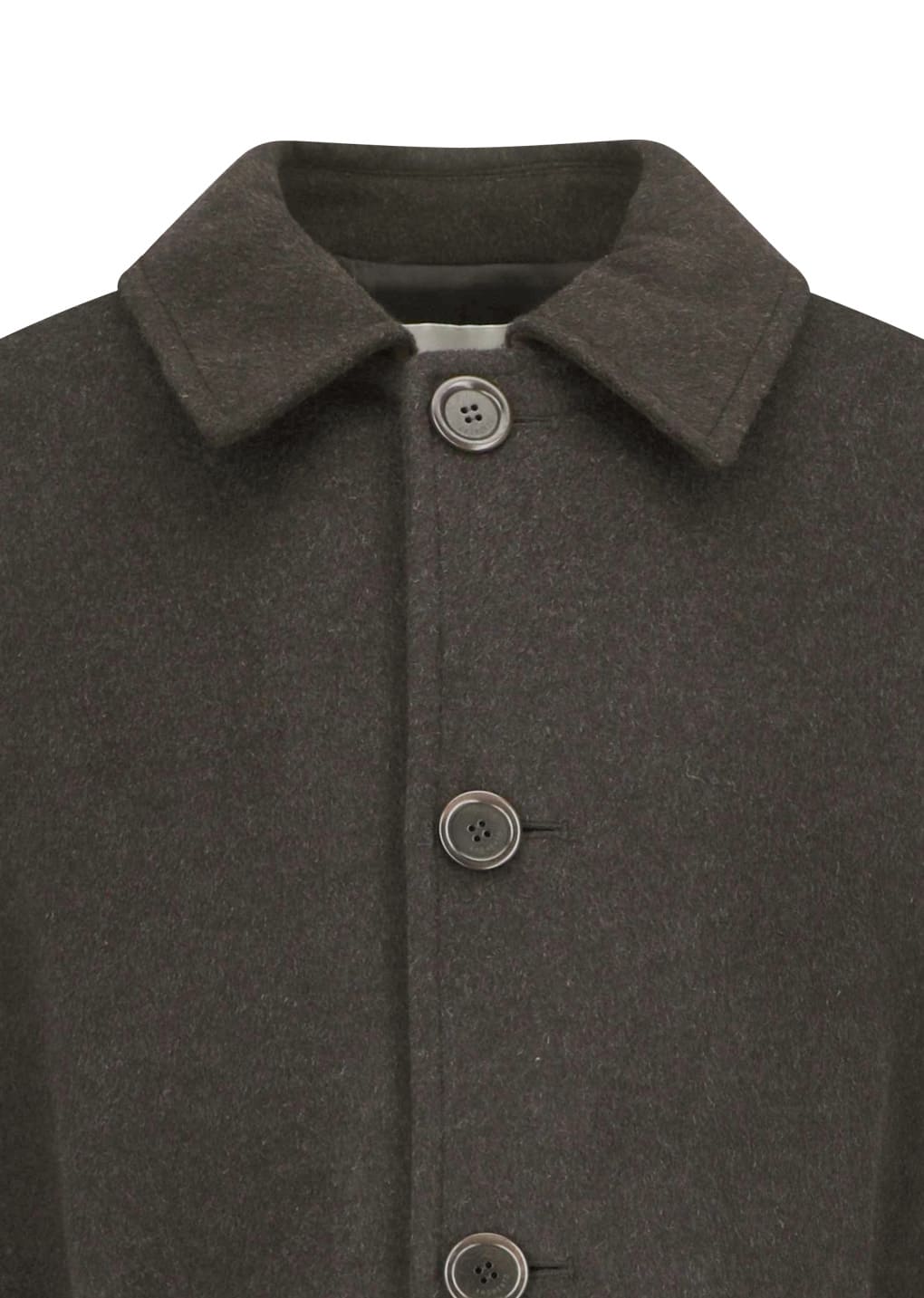 mens single breasted long coat, dark brown