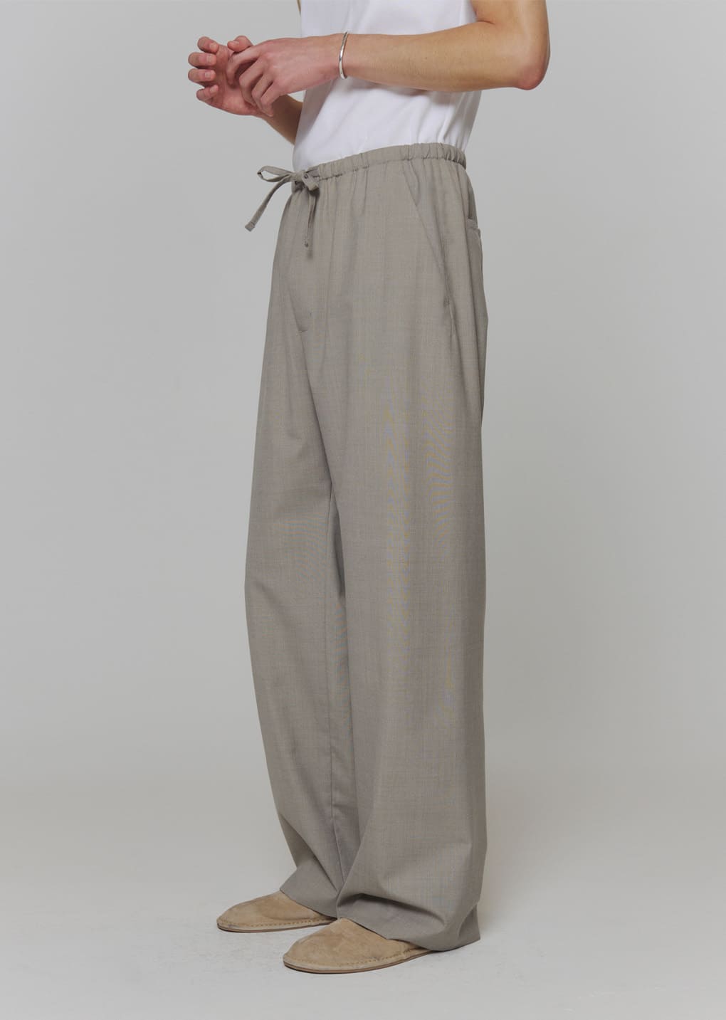 【BAON】[unisex] Birdon Incision Line Bermuda Banding Pants Men's Batten Tapered Fit Pant | OOBE BRAND