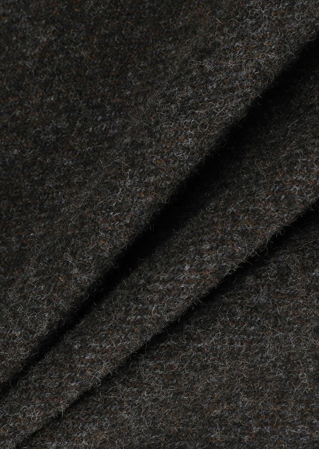 mens wool shirring pants, dark brown