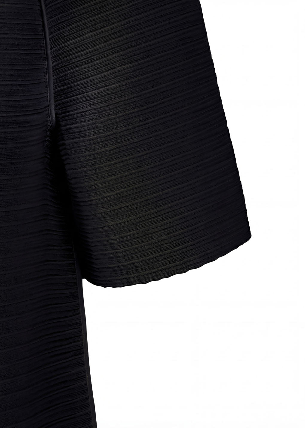 men's pleats raglan top, black