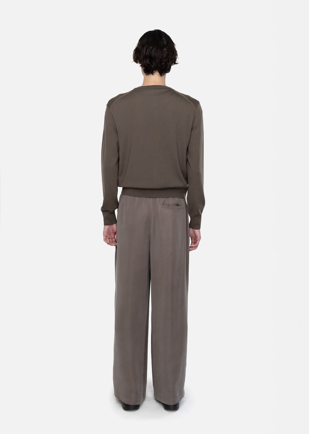 men's wool cardigan, brown