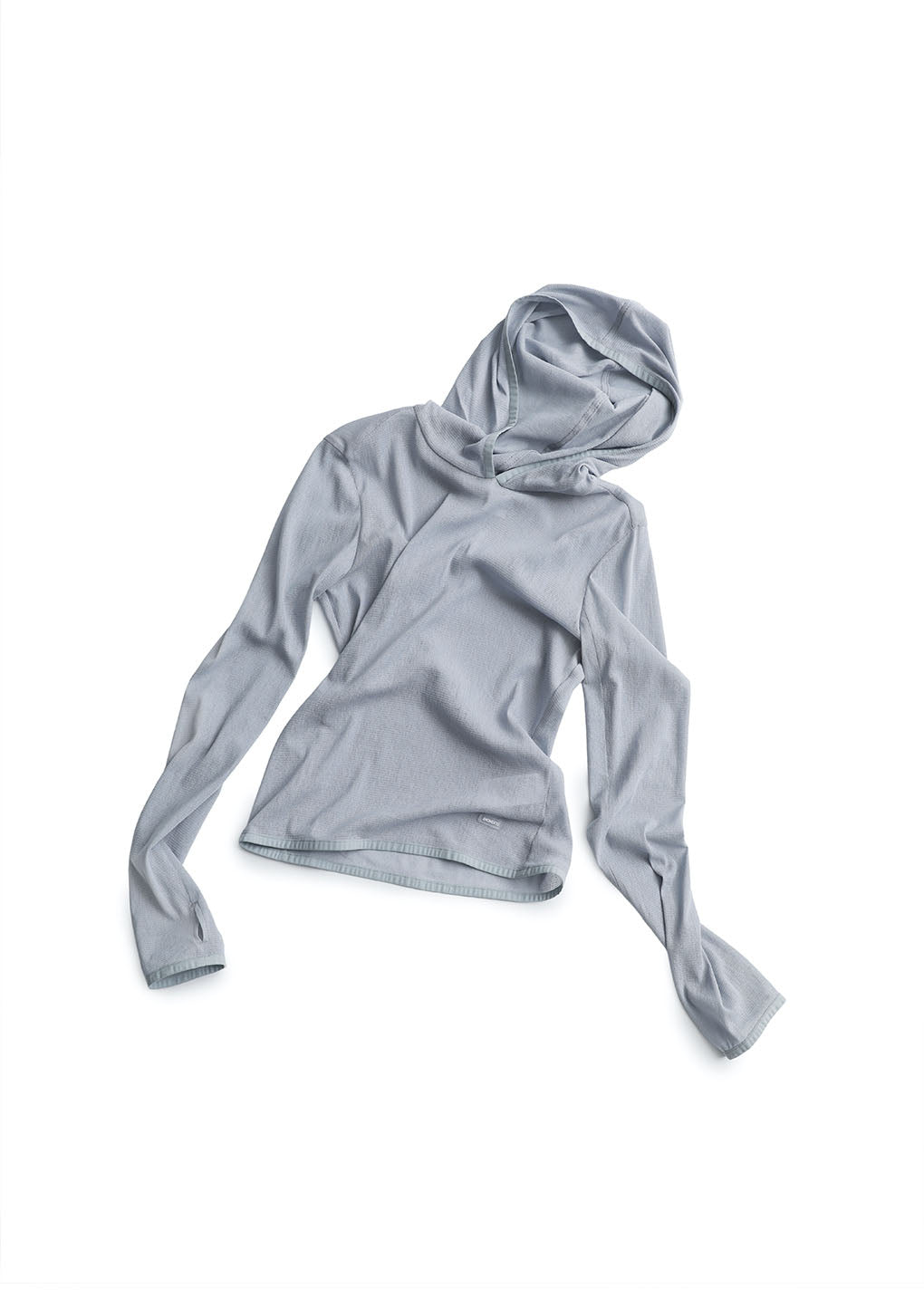 mesh hooded top, blue