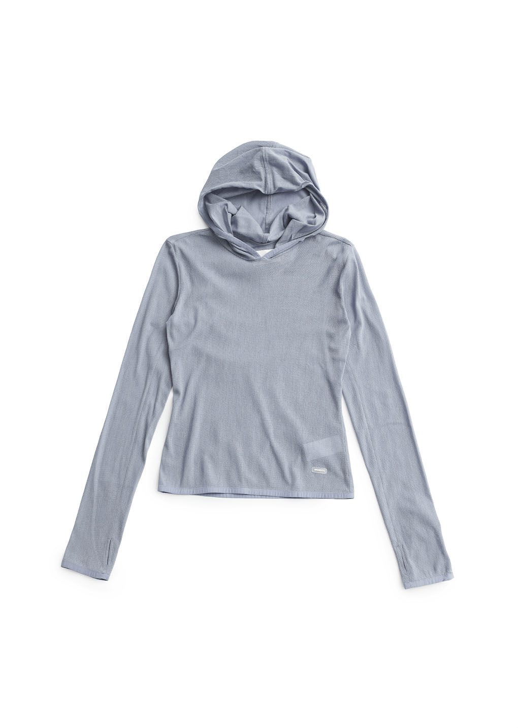 mesh hooded top, blue