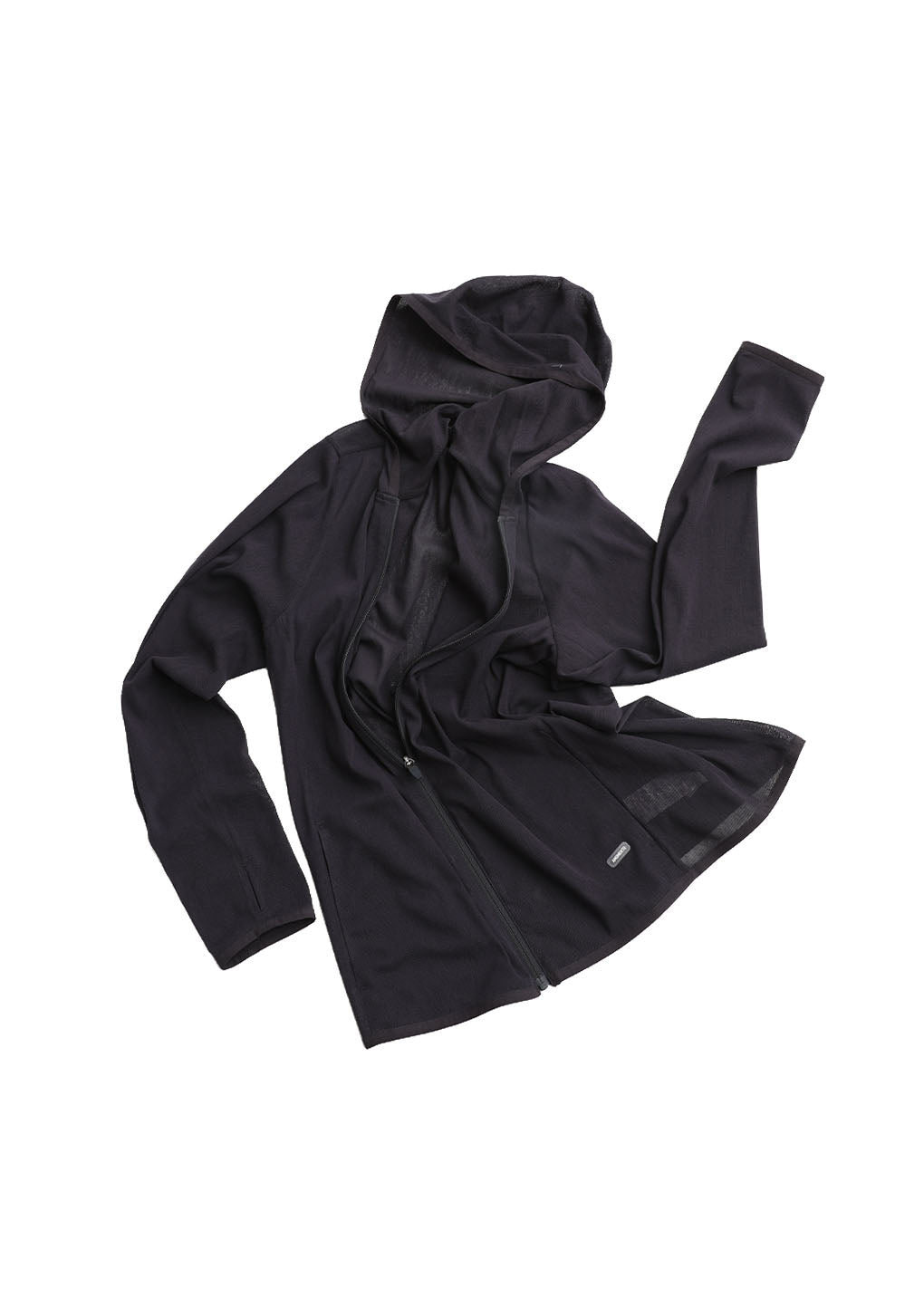 men's mesh hooded zip up jumper, charcoal