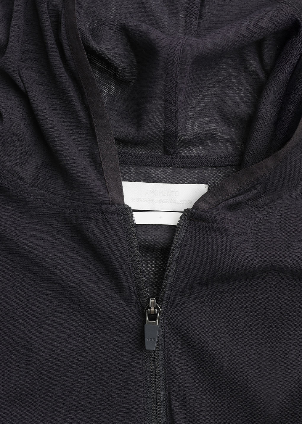 men's mesh hooded zip up jumper, charcoal
