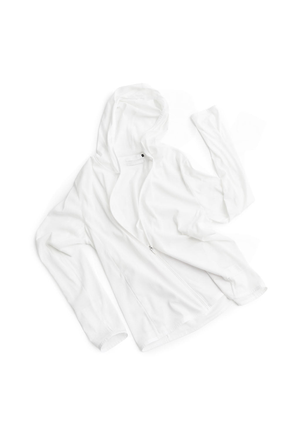 men's mesh hooded zip up jumper, white