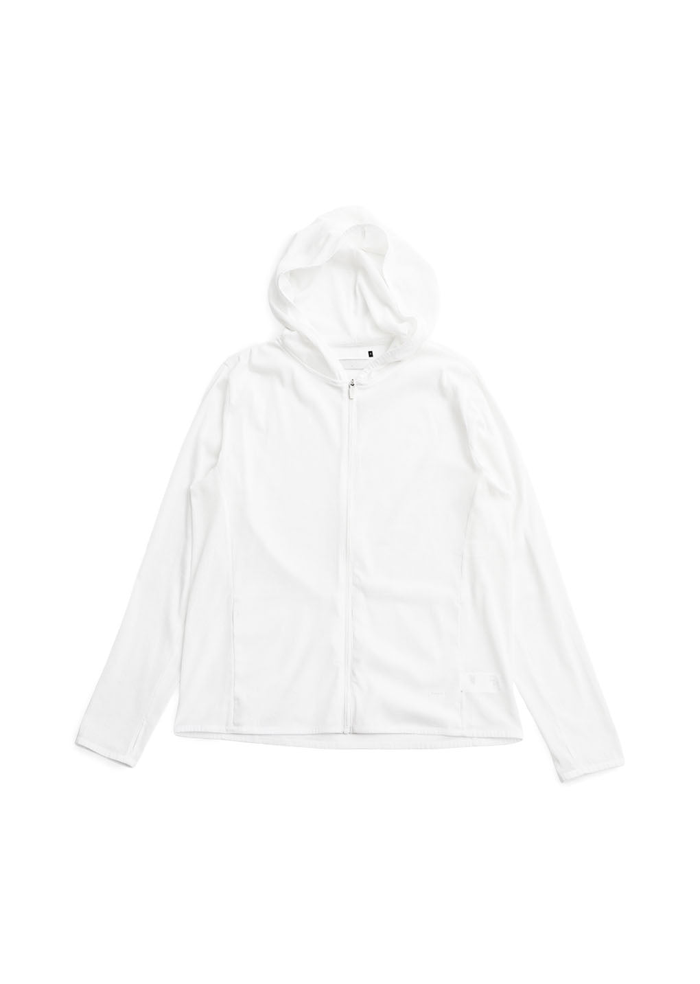 men's mesh hooded zip up jumper, white