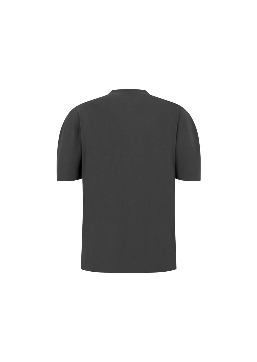 mock neck raglan t-shirt, charcoal
