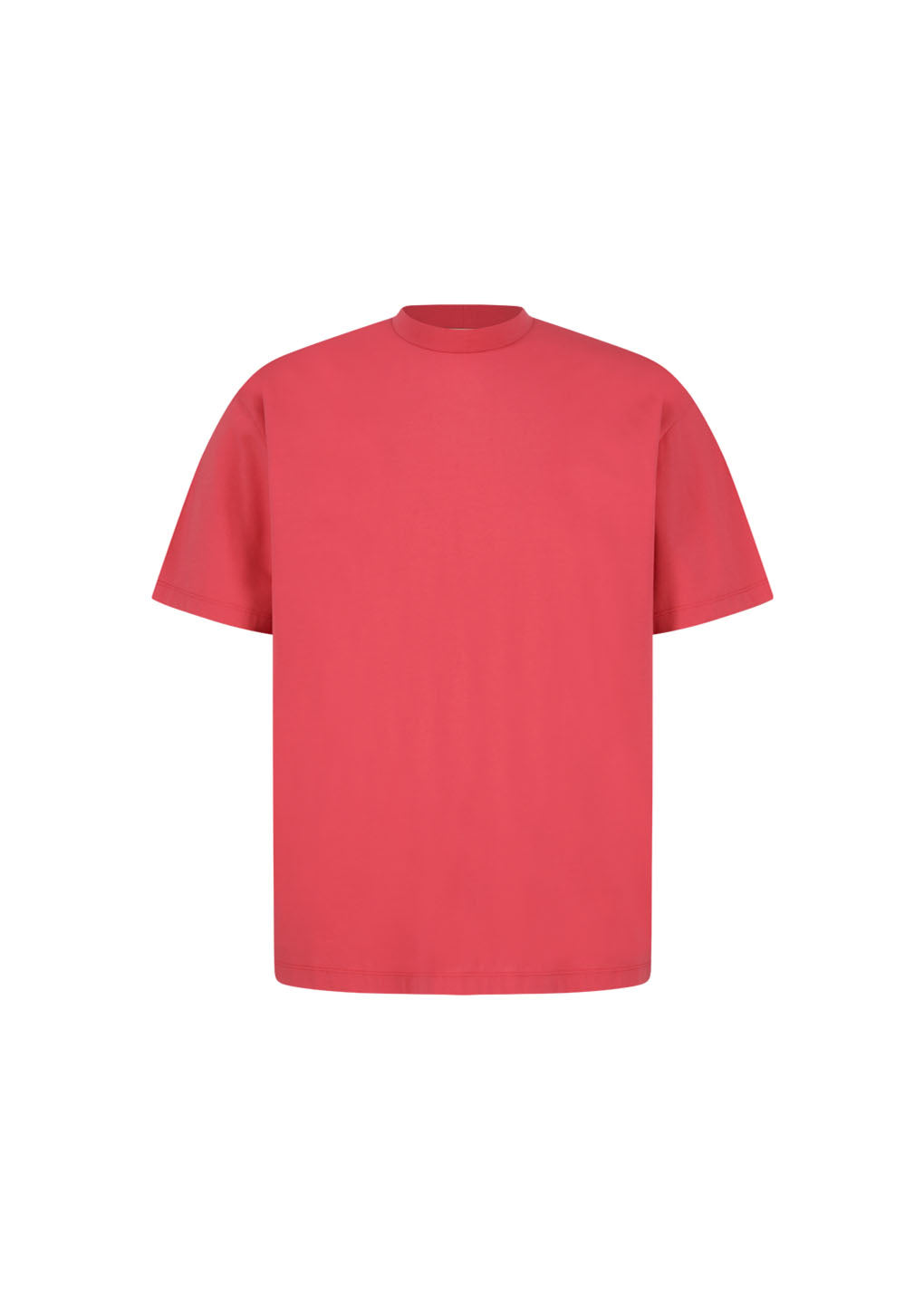 mock neck t-shirt, red