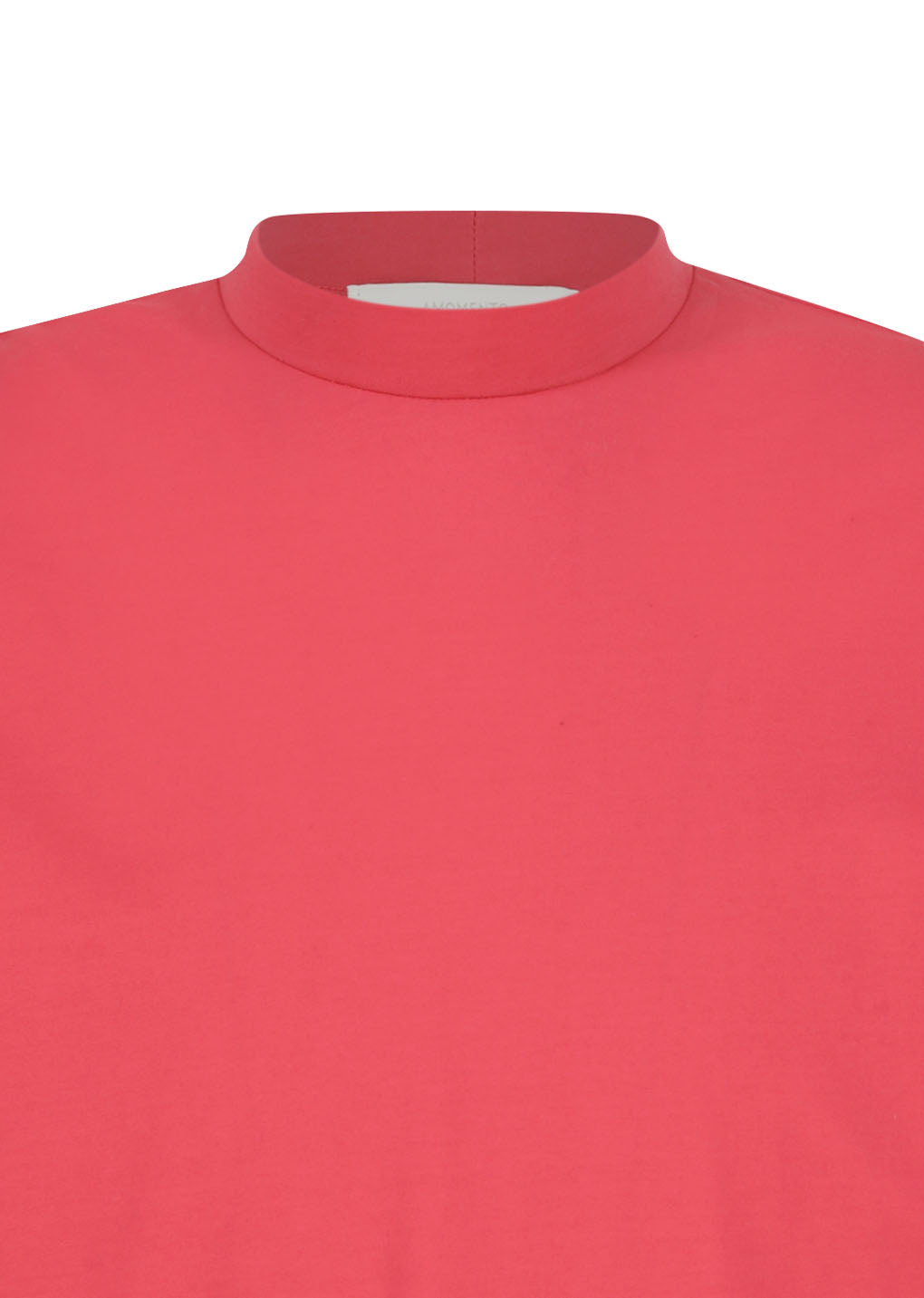 mock neck t-shirt, red