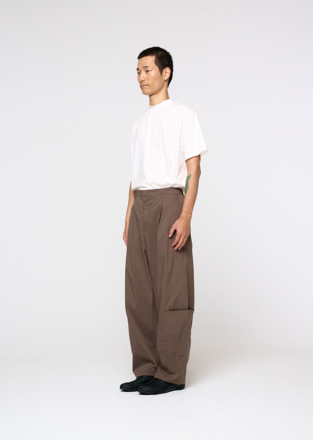mock neck t-shirt, white