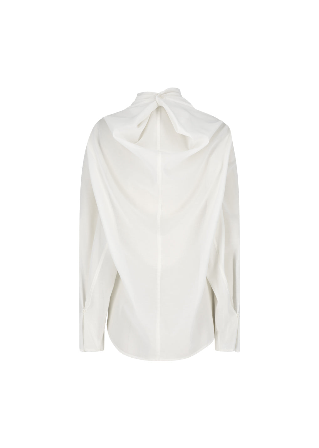 mock neck two way blouse, ivory