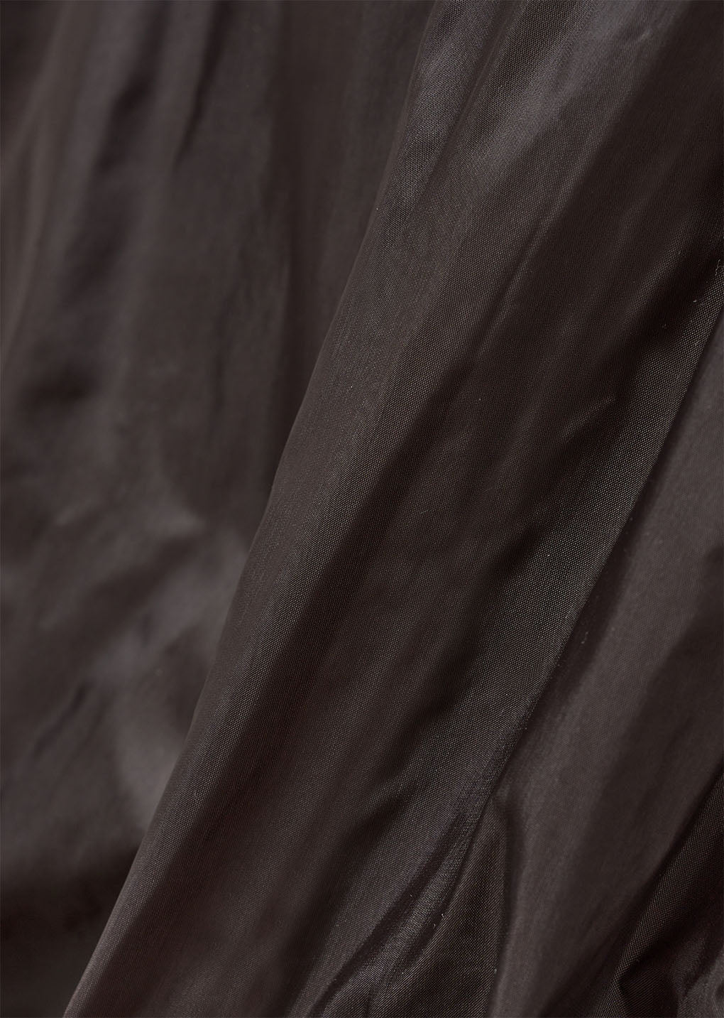 neck shirring volume jumper, dark brown