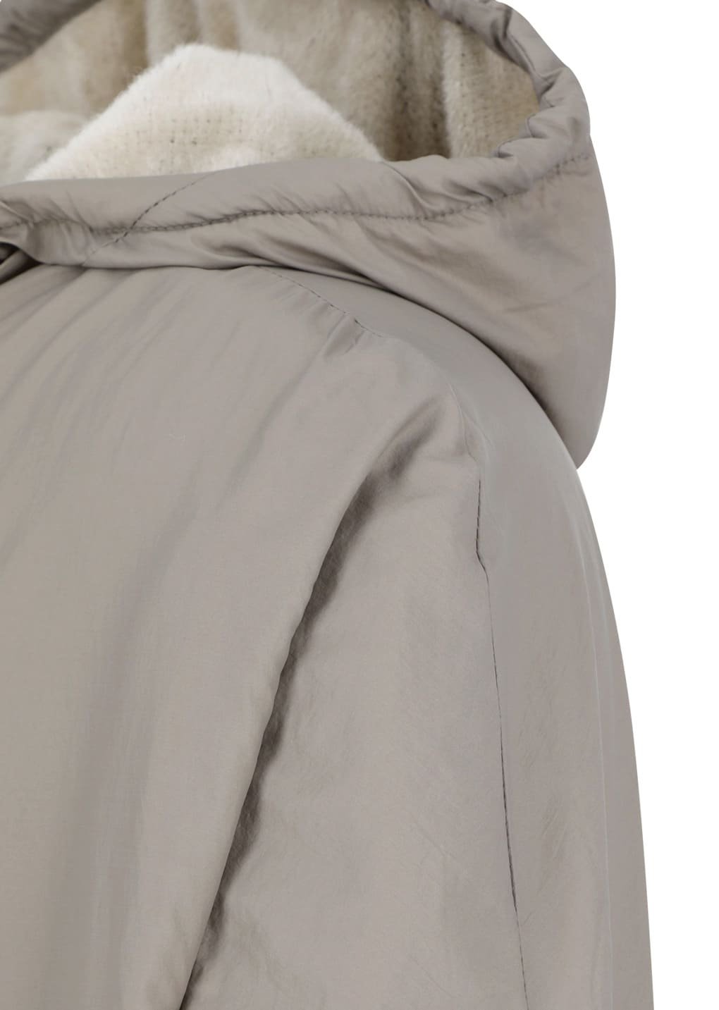 nylon hood anorak, beige