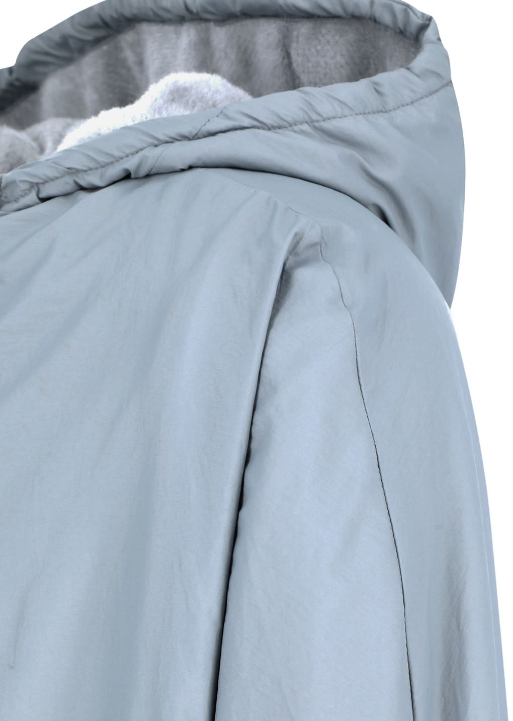 nylon hood anorak, light blue