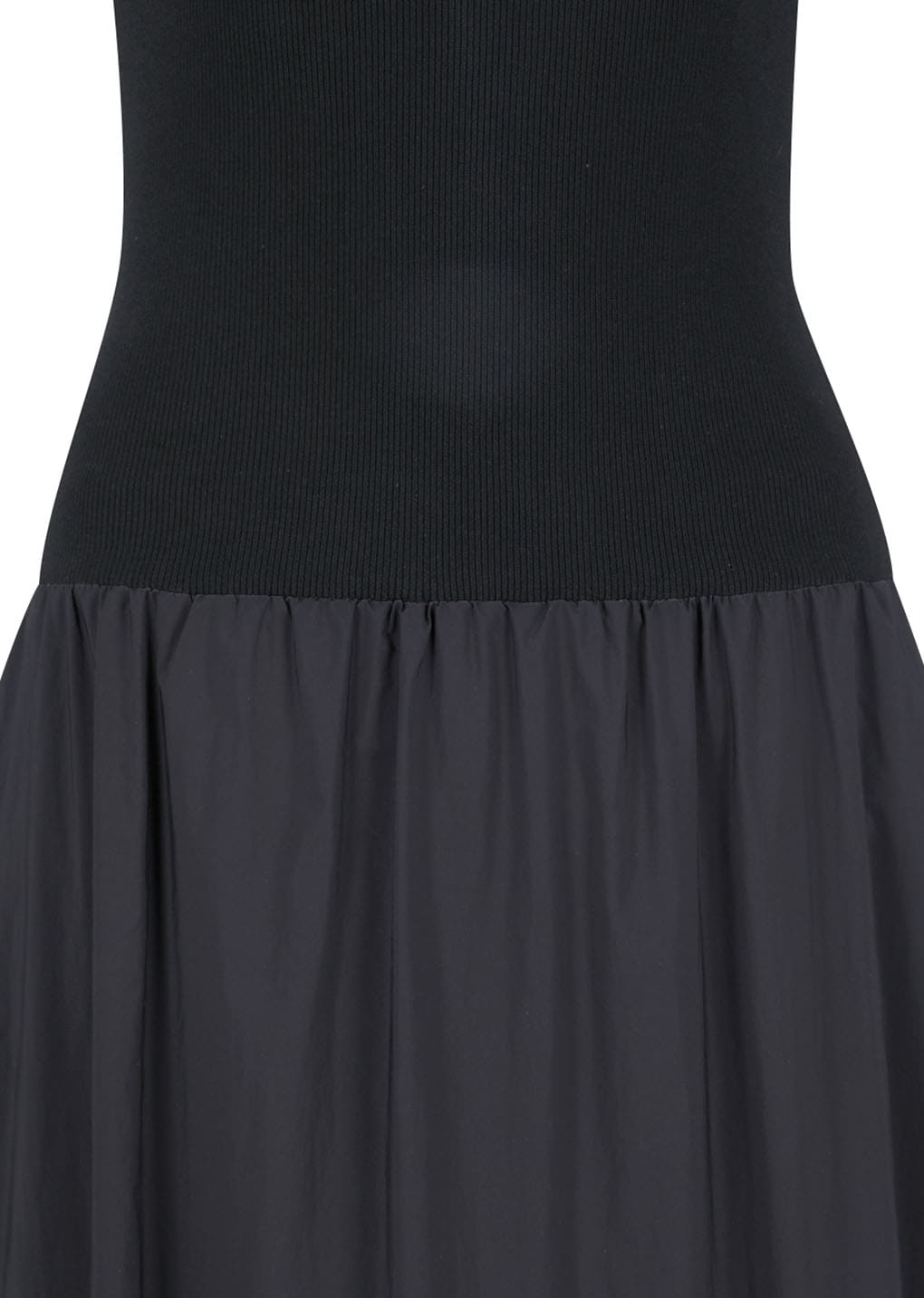 nylon knit maxi dress, charcoal
