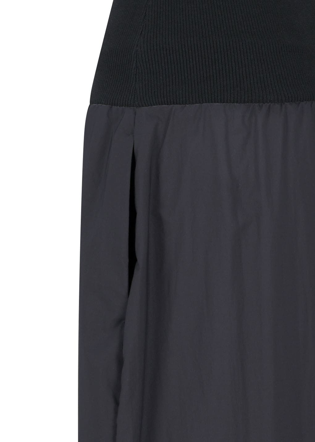 nylon knit maxi dress, charcoal