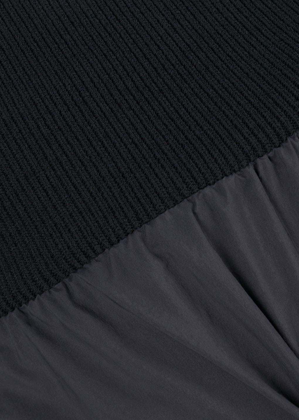 nylon knit maxi dress, charcoal