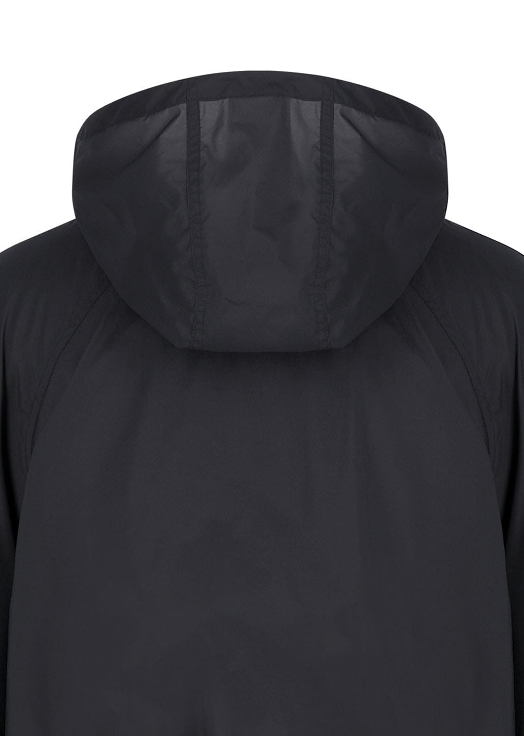 nylon raglan hooded jumper, charcoal