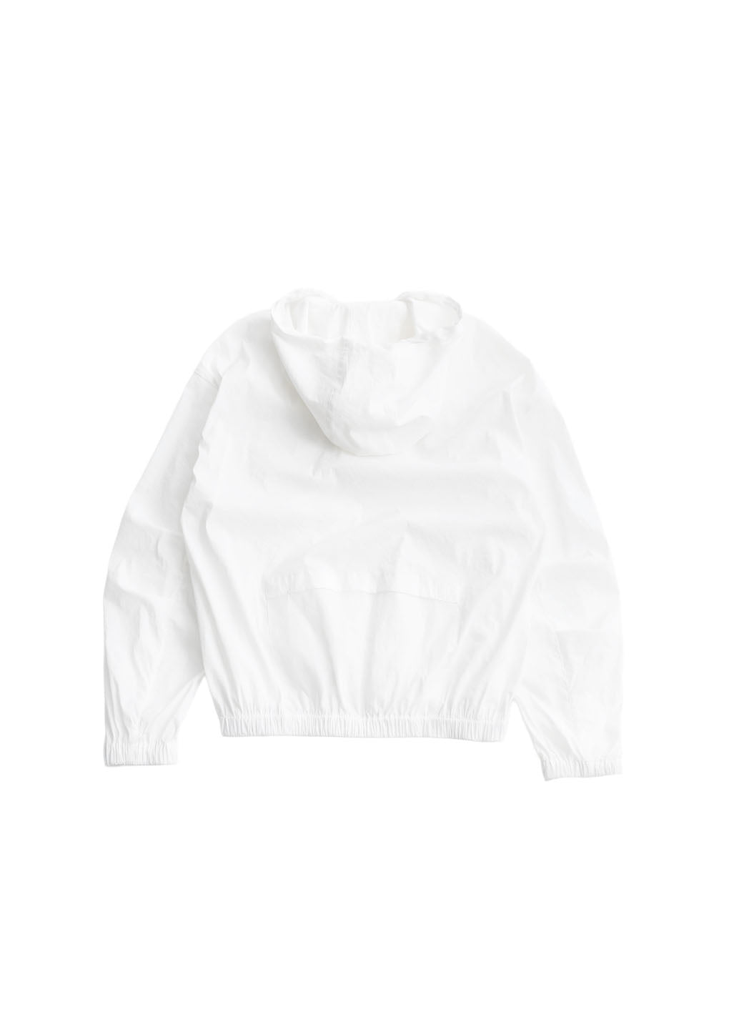men's nylon raglan hooded jumper, white