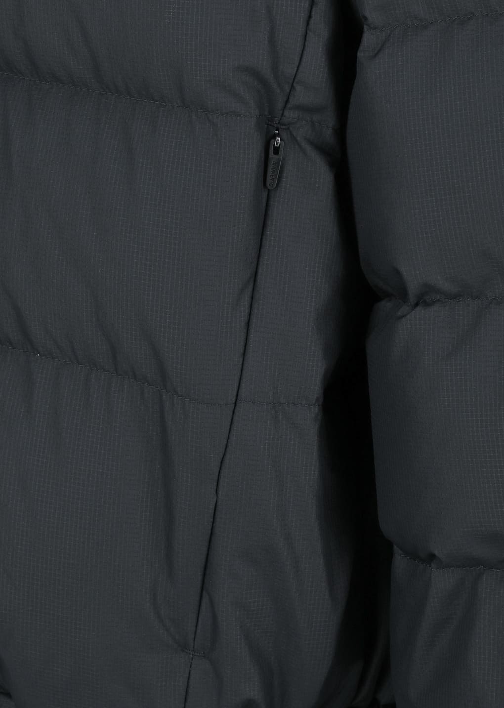 nylon reversible goose down puffer, charcoal