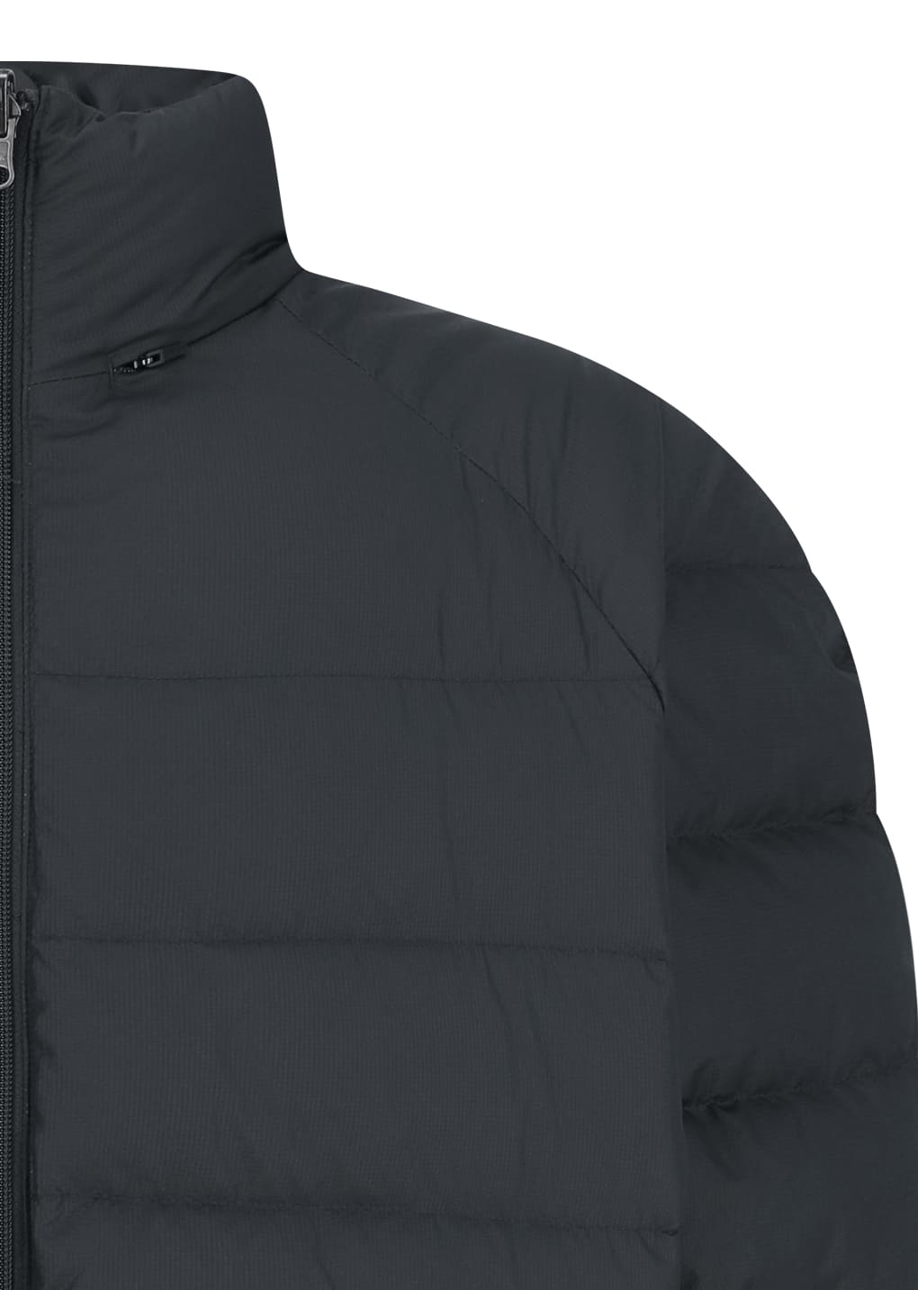 nylon reversible goose down puffer, charcoal