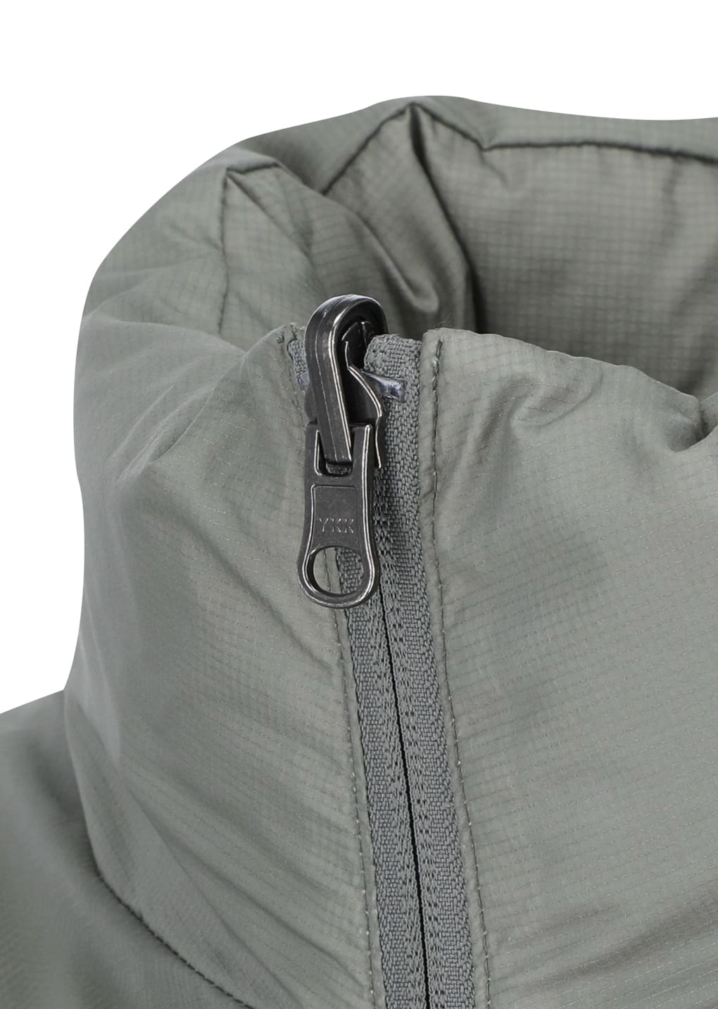 nylon reversible goose down puffer, khaki