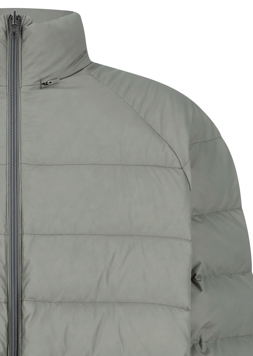 nylon reversible goose down puffer, khaki