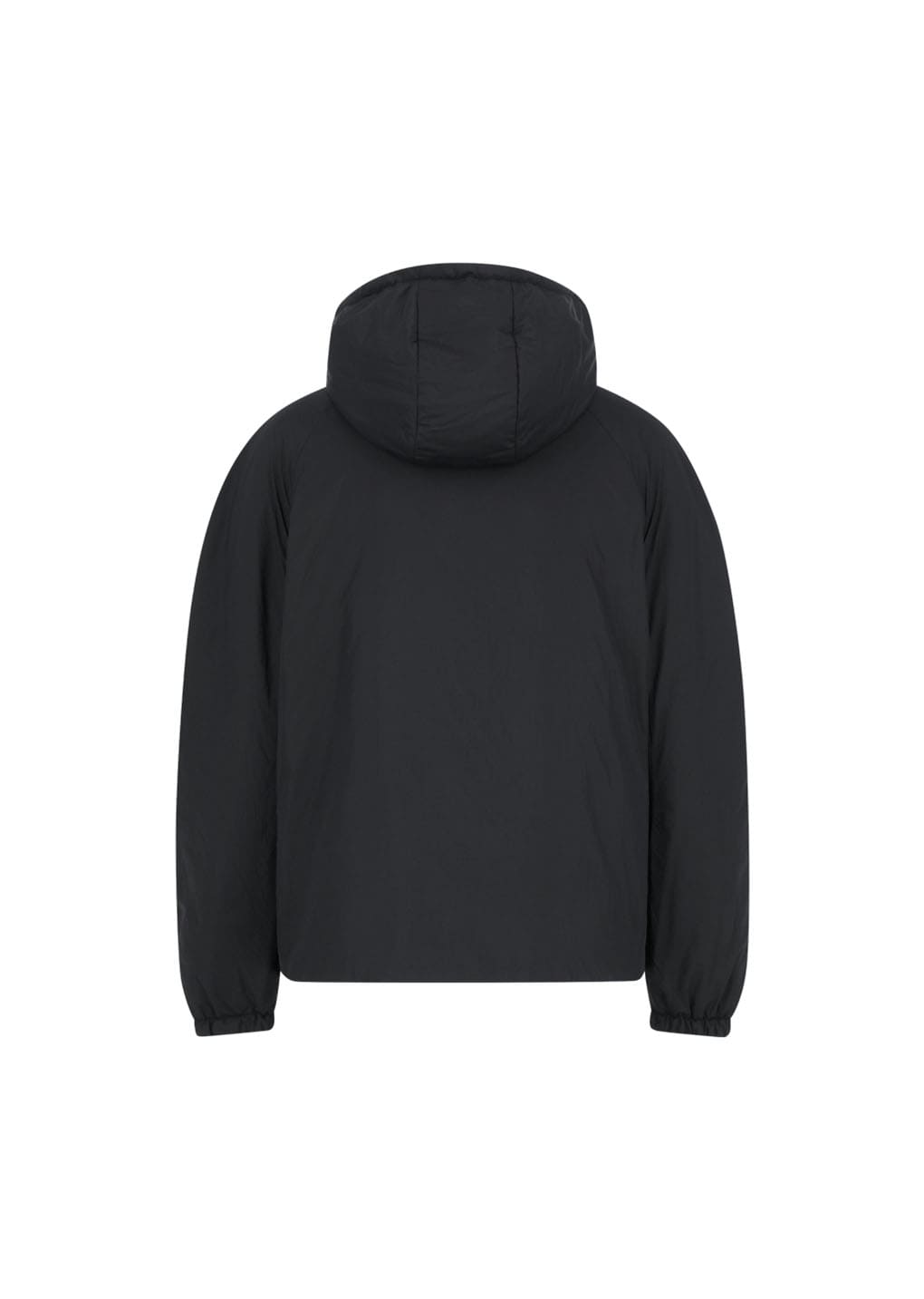 nylon reversible hood jumper, black