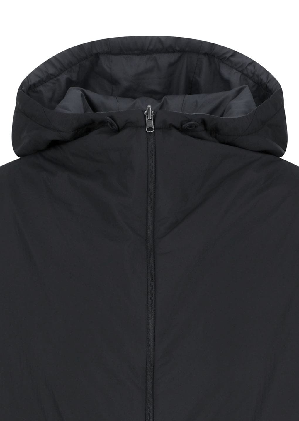 nylon reversible hood jumper, black