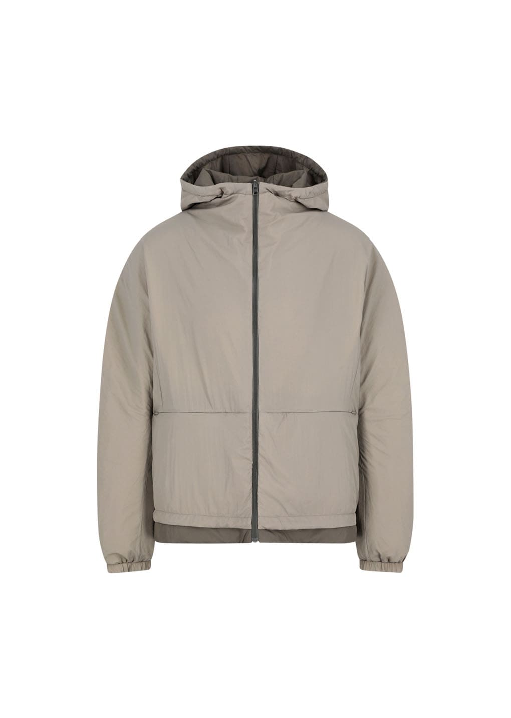 nylon reversible hood jumper, brown