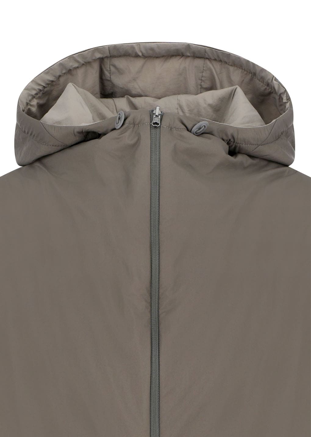 nylon reversible hood jumper, brown