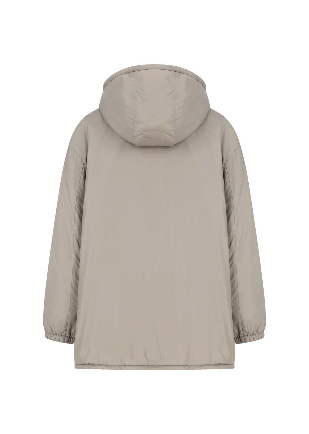 nylon reversible padded poncho, beige