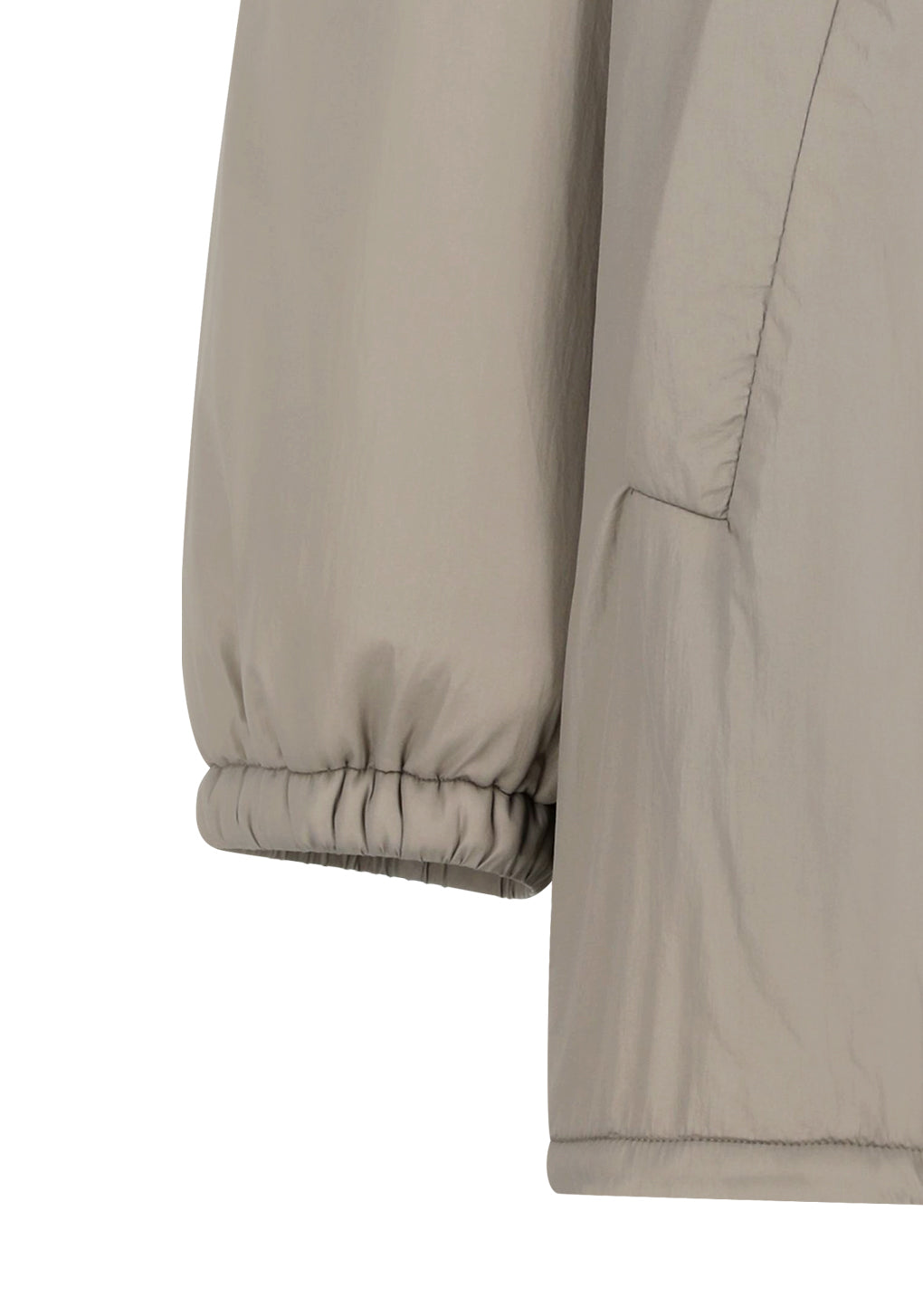 nylon reversible padded poncho, beige