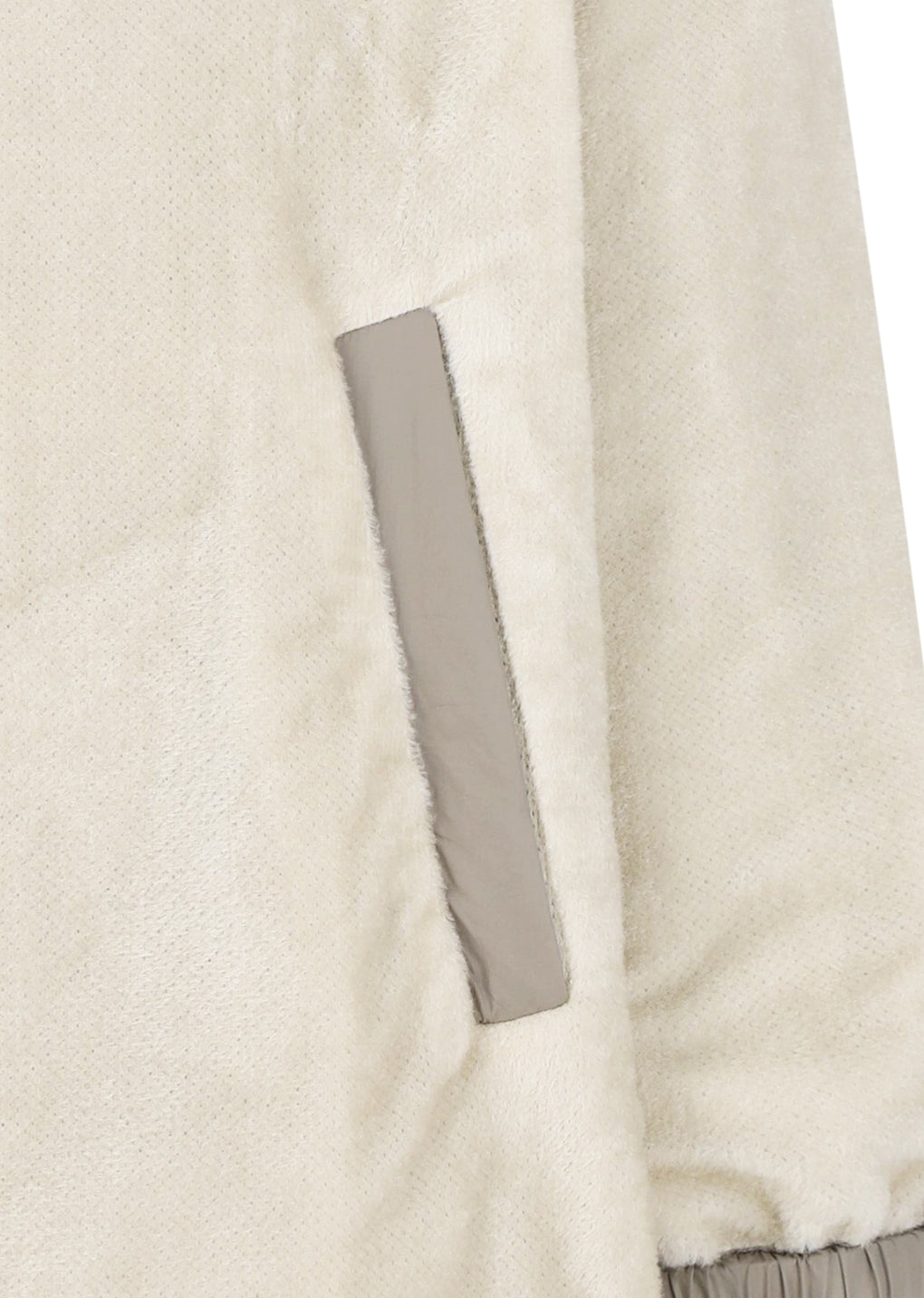 nylon reversible padded poncho, beige