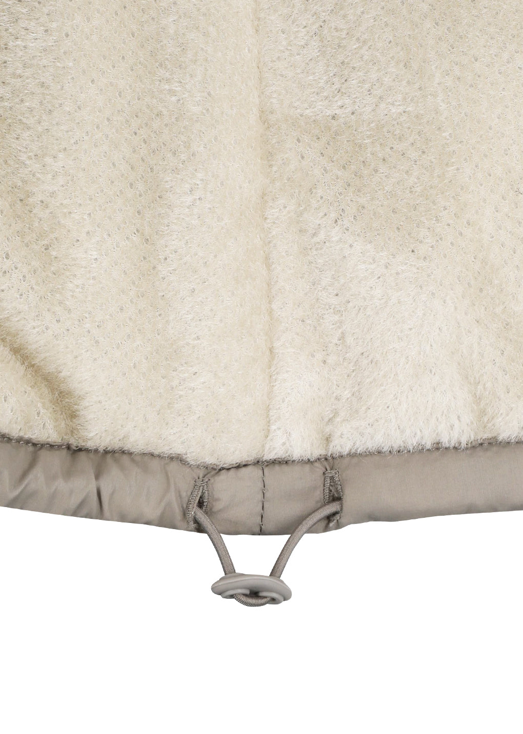 nylon reversible padded poncho, beige