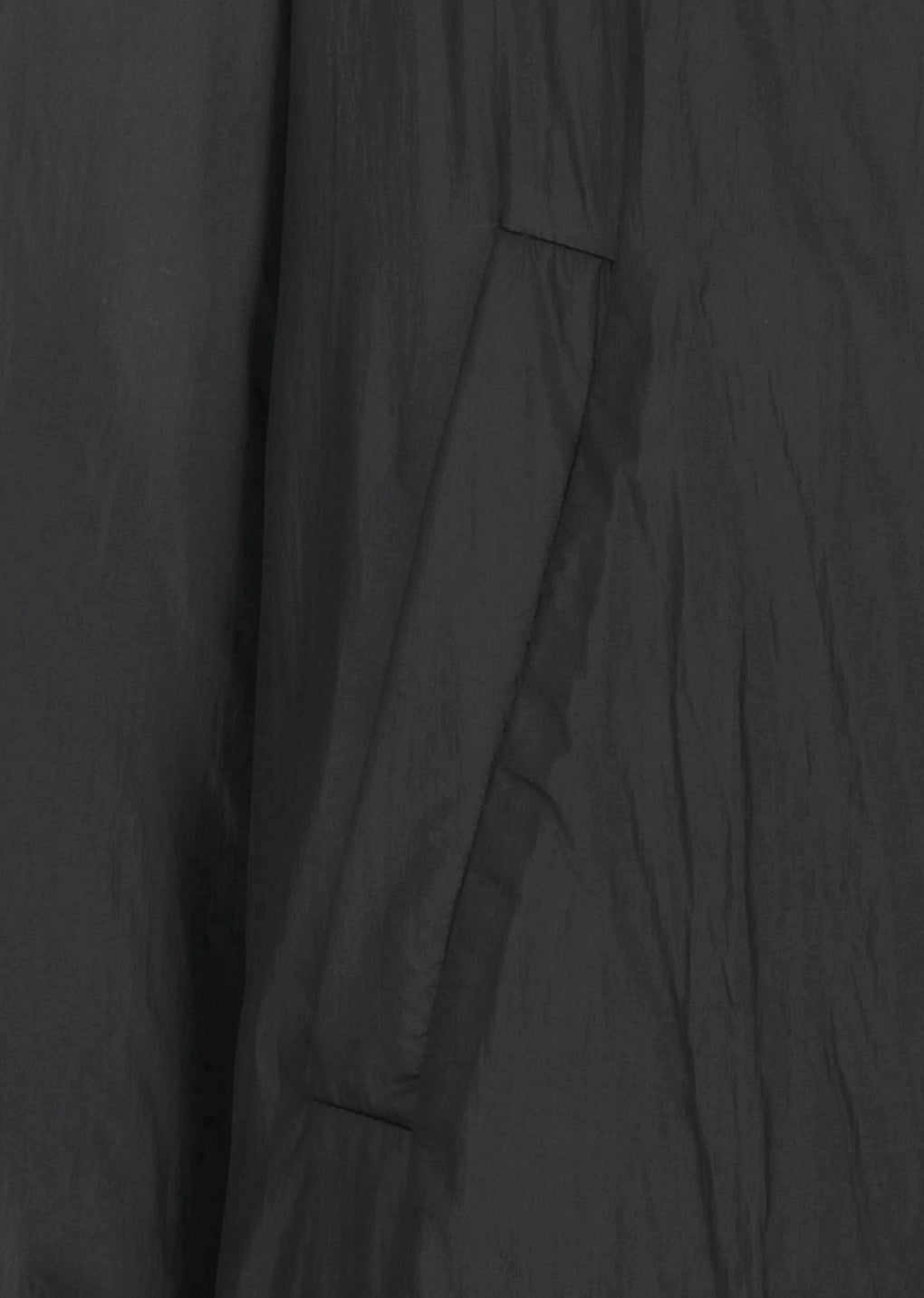 nylon reversible padded poncho, black