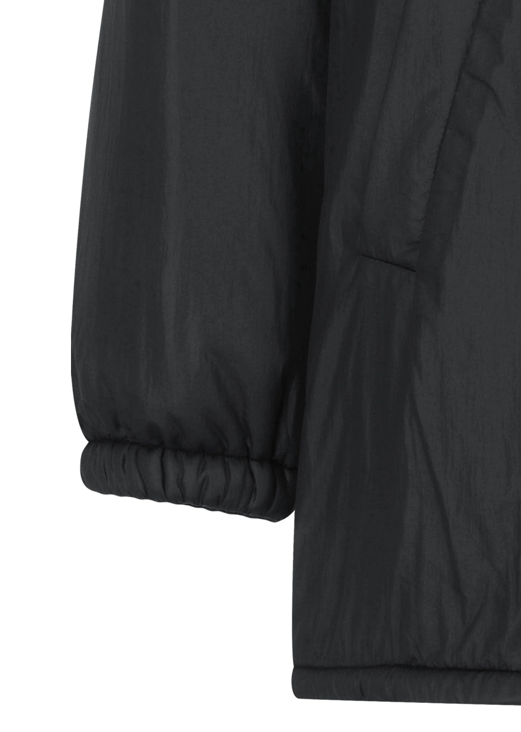 nylon reversible padded poncho, black