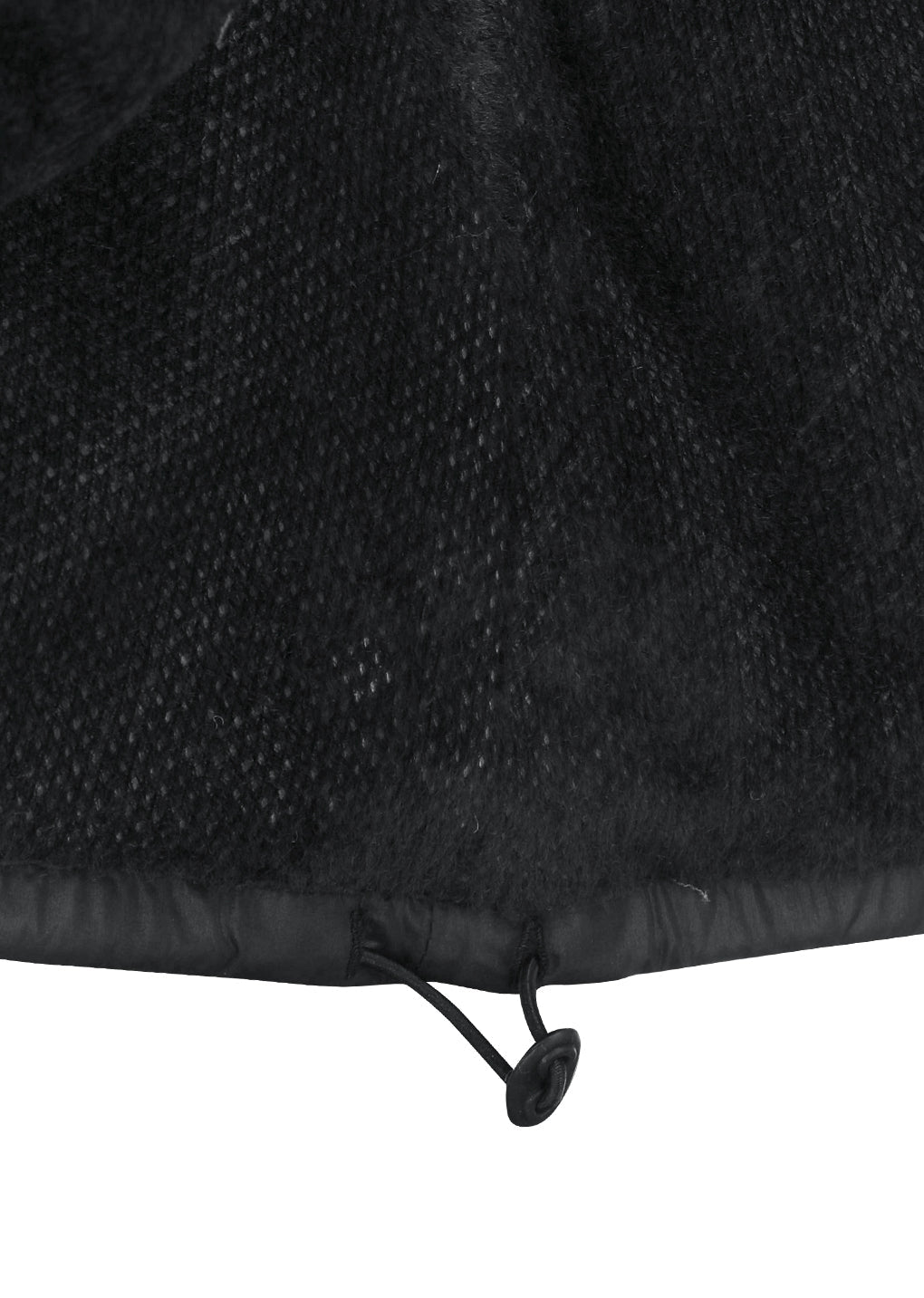 nylon reversible padded poncho, black