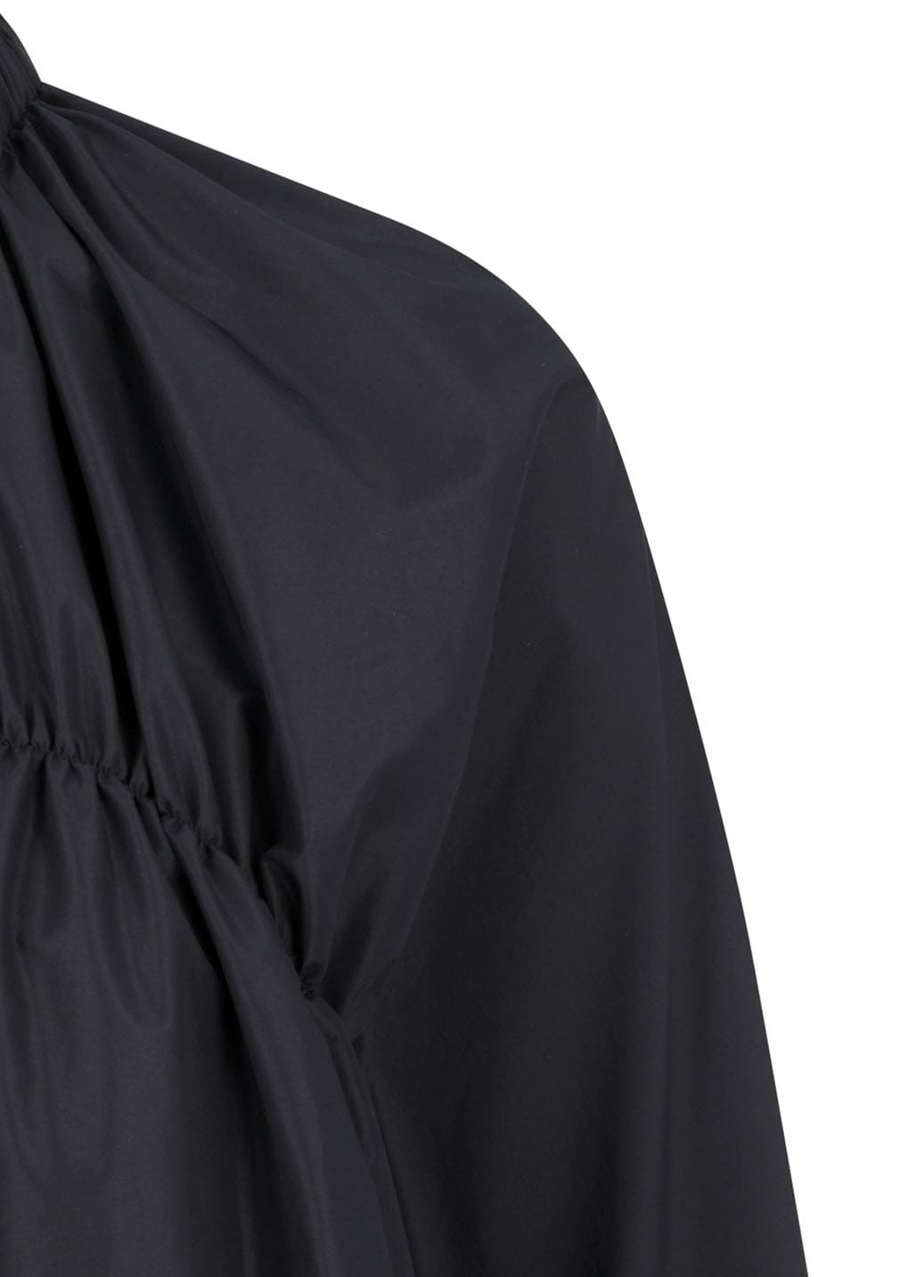 nylon shirring jumper, charcoal