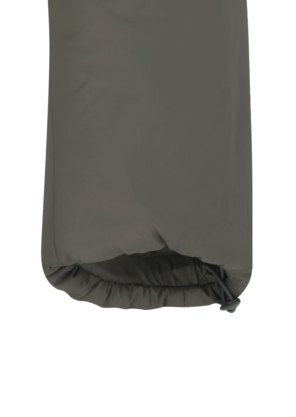 padded nylon crop jumper, brown